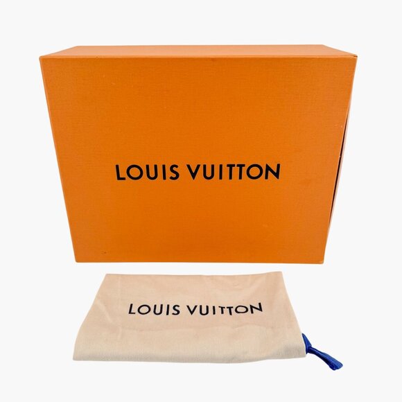 Louis Vuitton New Wave Bom Dia Slide Sandal Size 38 US 8 Black Rainbow Logo Mule - Picture 2 of 15